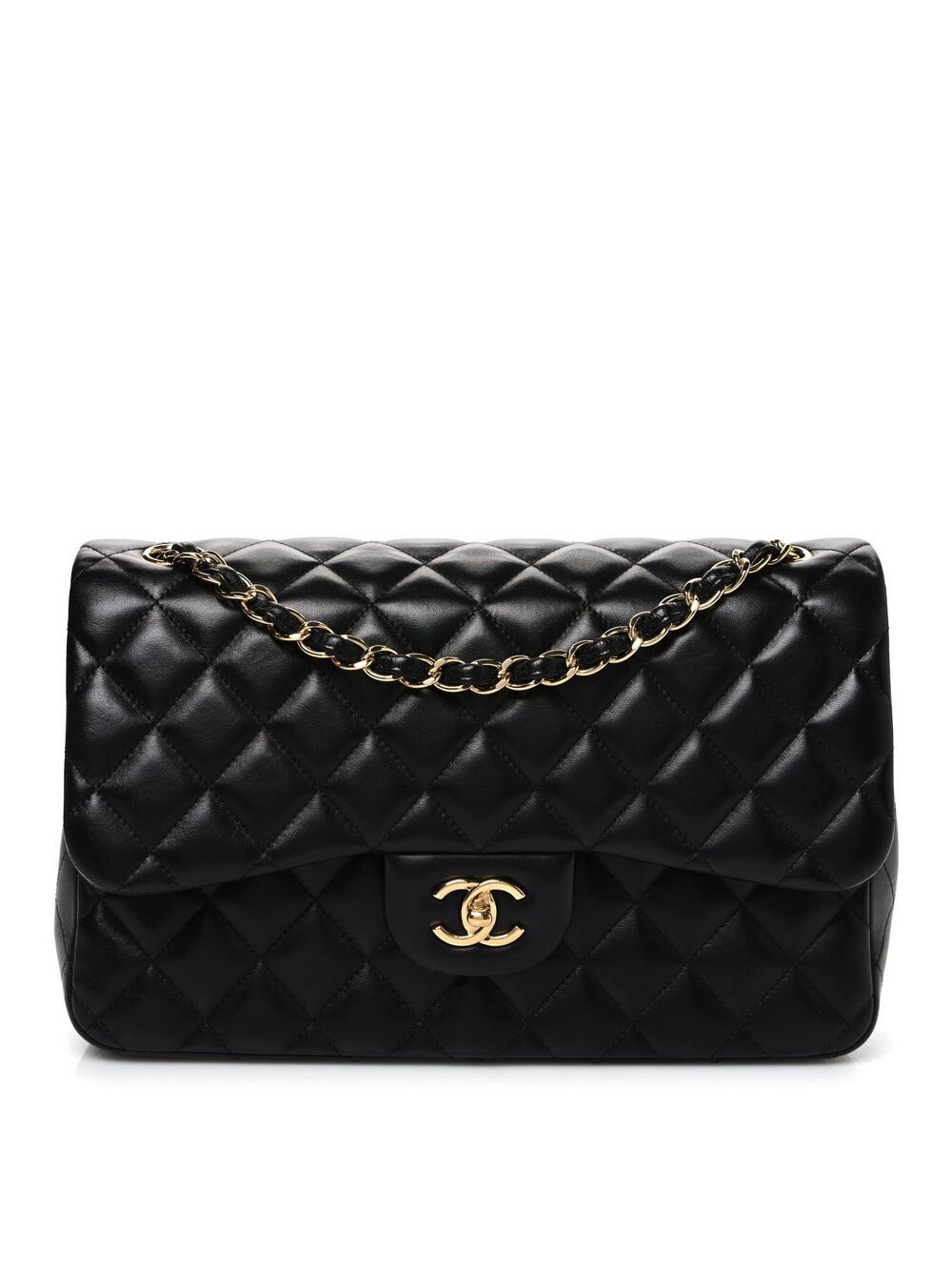Chanel Lambskin Quilted Jumbo Double #328275C68B